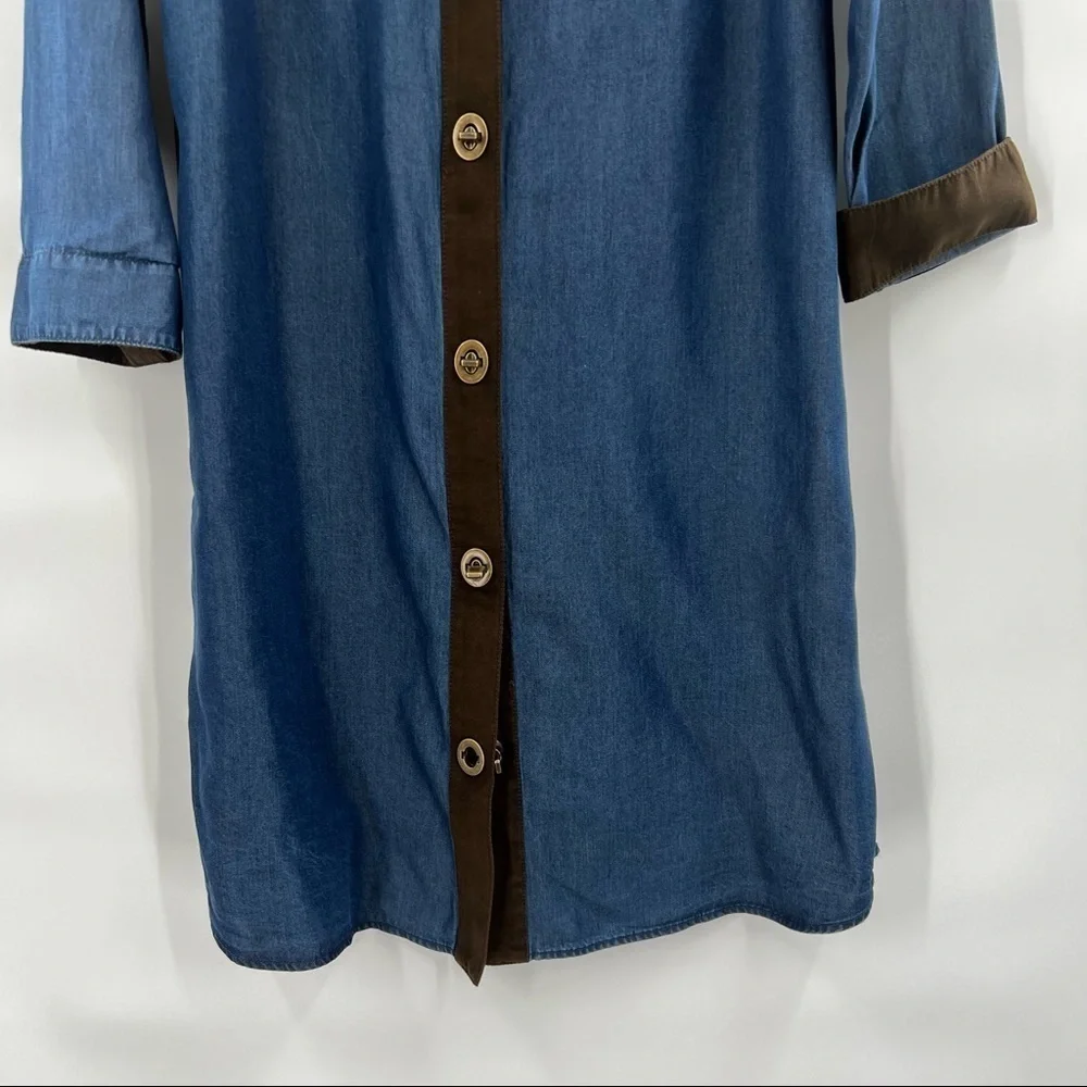 Icons Soft Surroundings Urbina dress denim blue S (6-8)